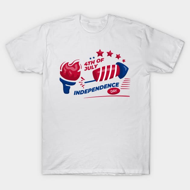 4th of July Patriotic T-Shirt by Scaryzz